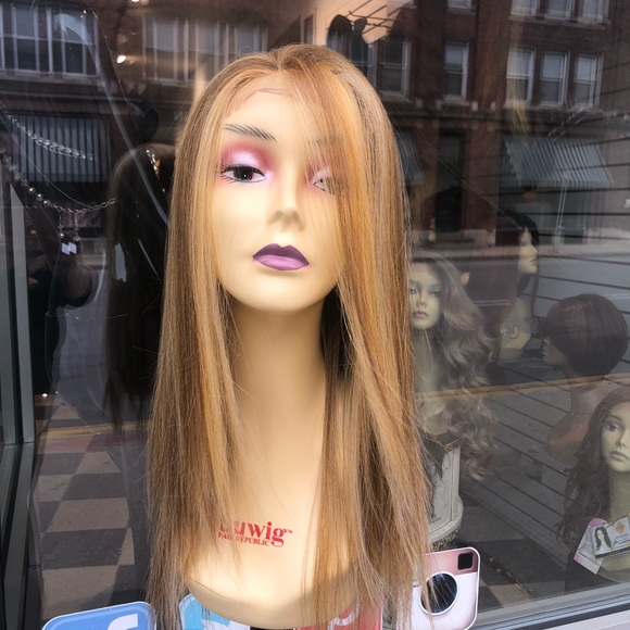 Wig blonde human hair blende swisslace lacefront - Picture 7 of 8